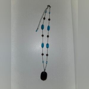 LIA SOPHIA Brown and Turquoise Necklace